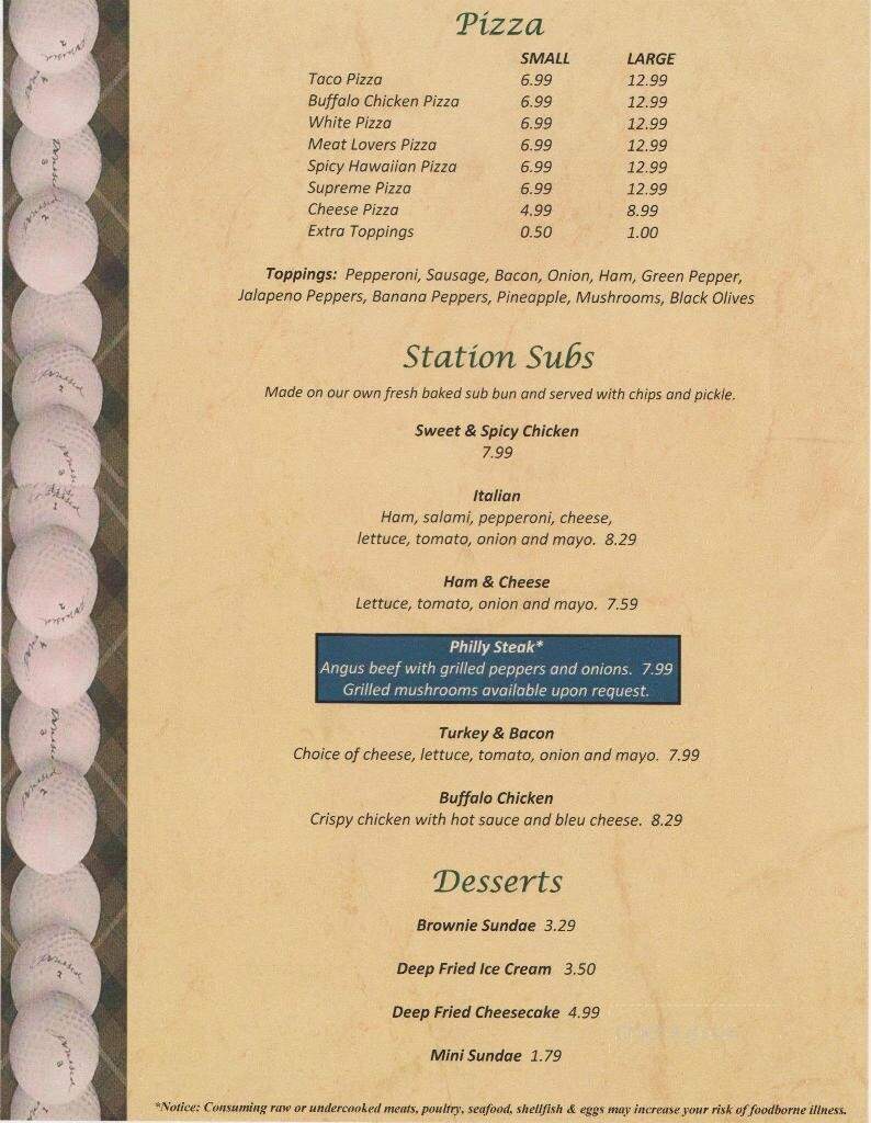 Hunter's Station - Tionesta, PA menu_pic