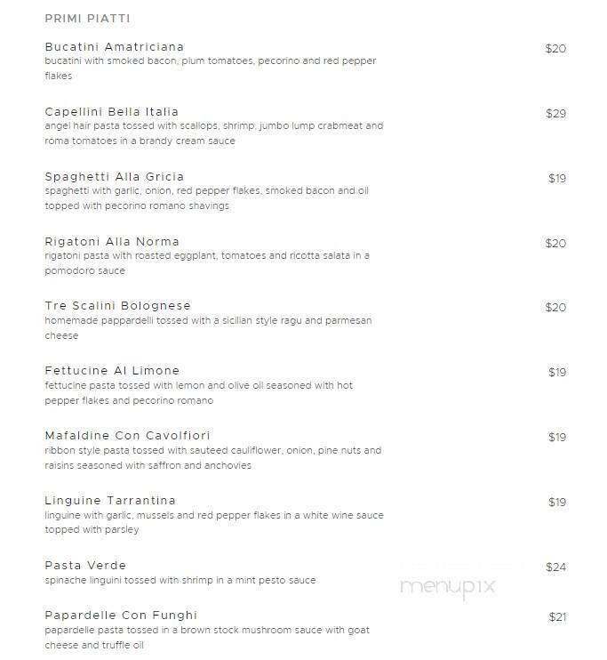 Tre Scalini Ristorante - Bethlehem, PA menu_pic