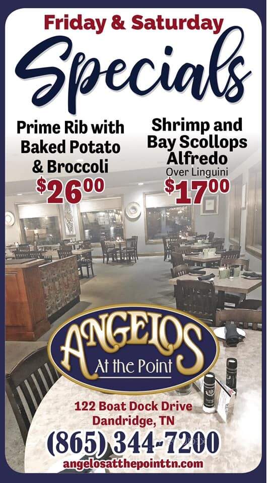 Angelos' at The Point Restaurant - Dandridge, TN menu_pic