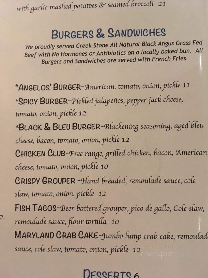 Angelos' at The Point Restaurant - Dandridge, TN menu_pic