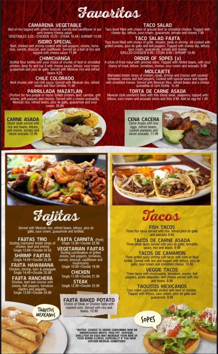 Guadalajara Mexican Grill - Pleasant View, TN menu_pic