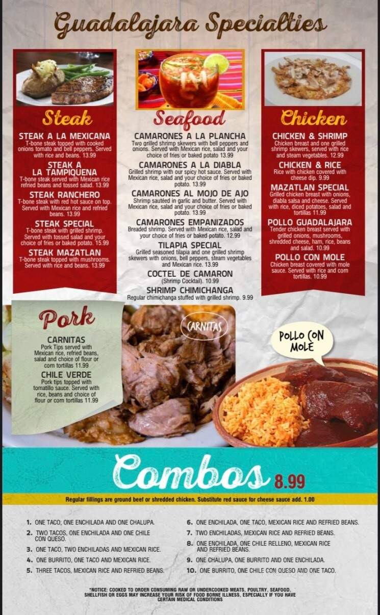 Guadalajara Mexican Grill - Pleasant View, TN menu_pic