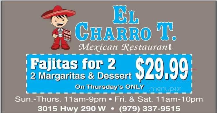 El Charro T Mexican Restaurant - Brenham, TX