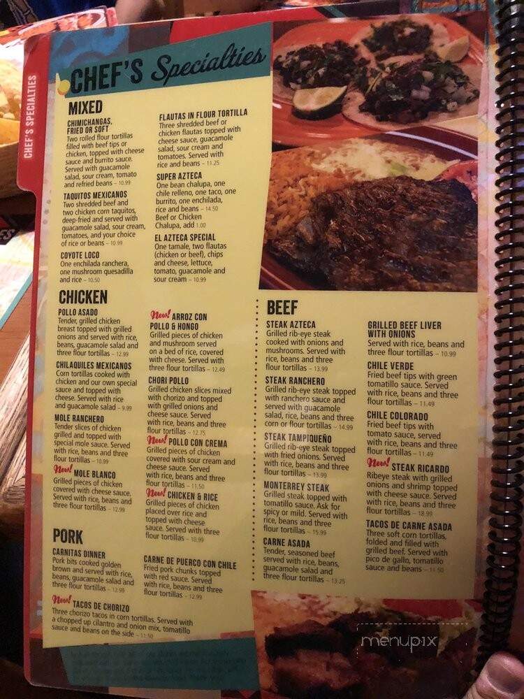 El Azteca Mexican Restaurant - Norfolk, VA menu_pic