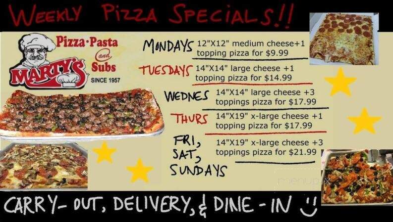 Marty's Pizza Pasta & Subs - Brookfield, WI menu_pic