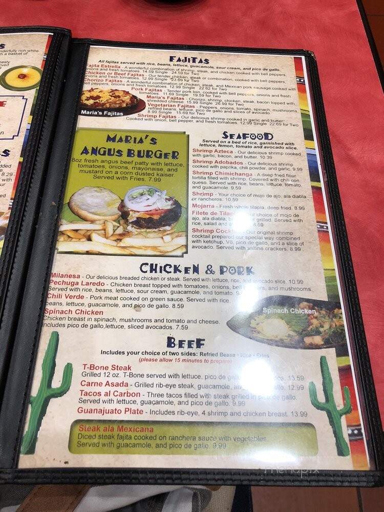 Maria's Mexican Restaurant - Rogers, AR menu_pic