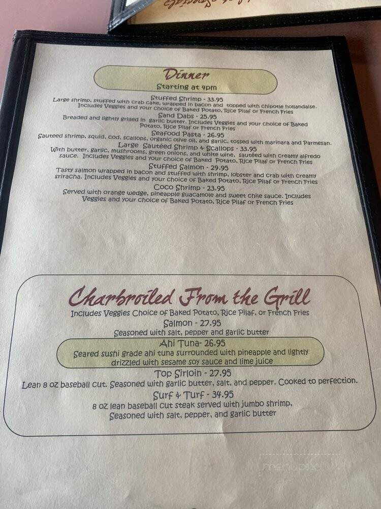 Fat Cats - Avila Beach, CA menu_pic