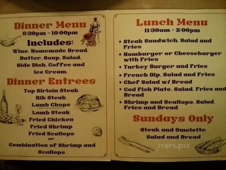 Brass Rail - Alturas, CA menu_pic