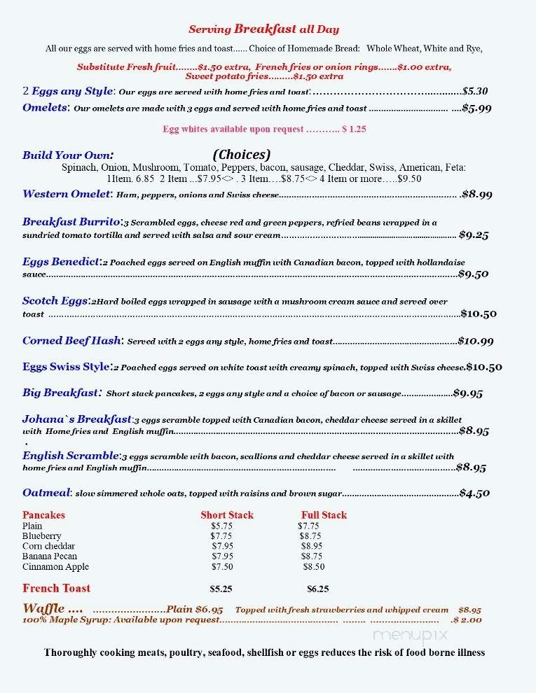 Johannas Restaurant - New Milford, CT