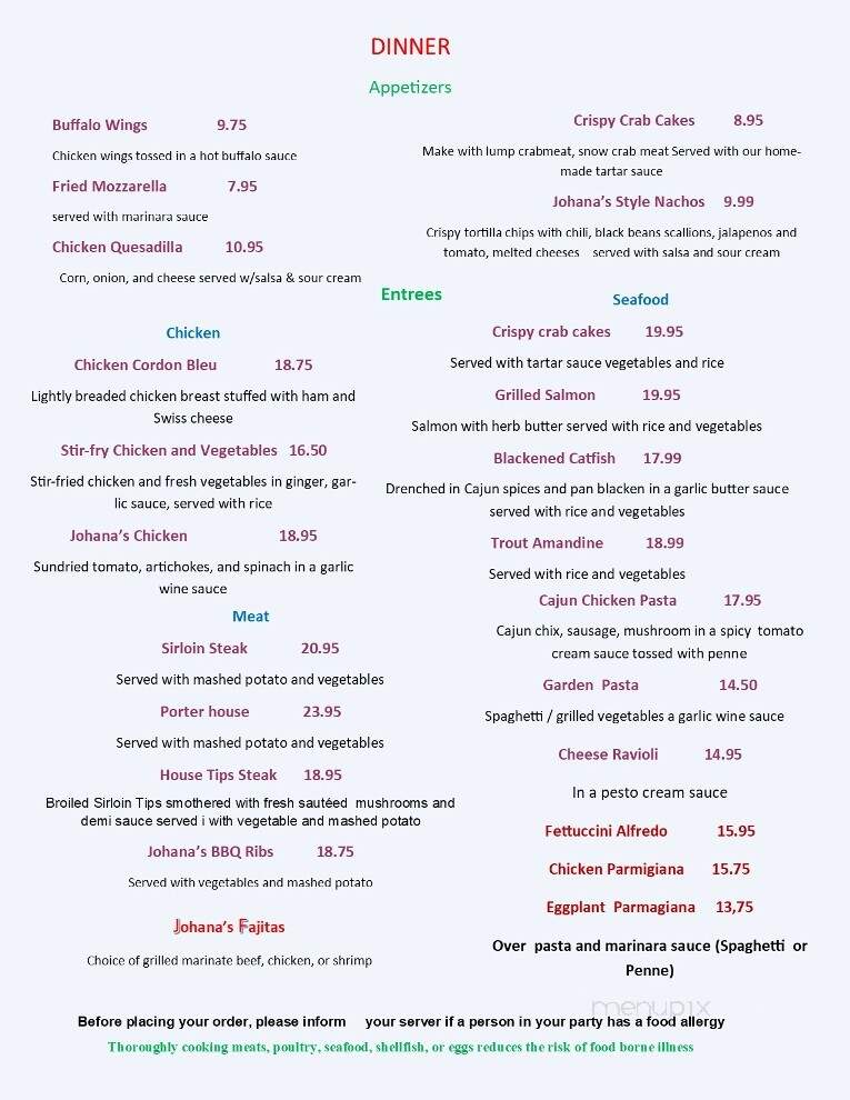 Johannas Restaurant - New Milford, CT