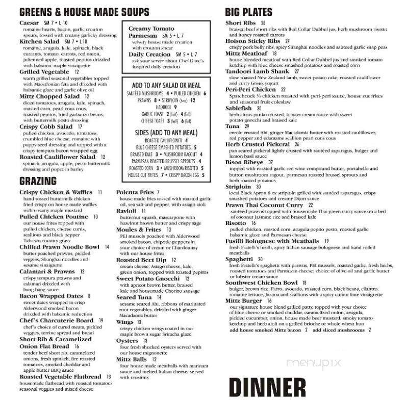Mittz Kitchen - Kamloops, BC menu_pic