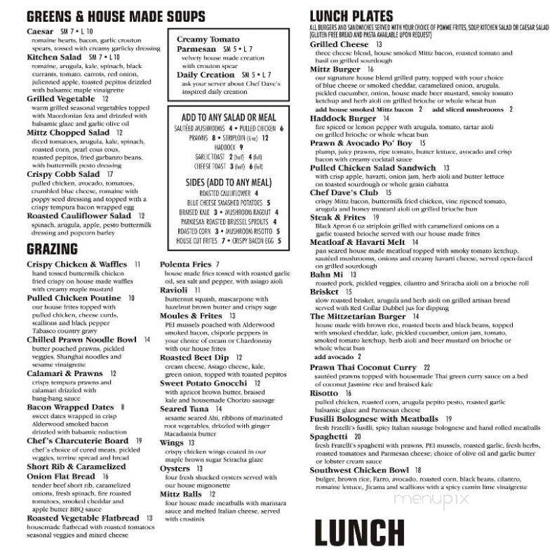 Mittz Kitchen - Kamloops, BC menu_pic