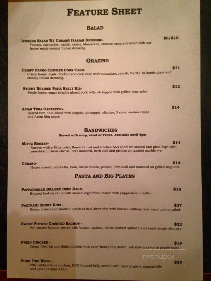 Mittz Kitchen - Kamloops, BC menu_pic