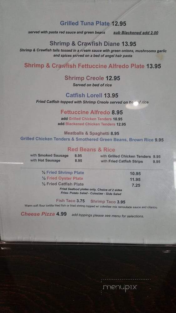 Parran's Poboy - Kenner, LA menu_pic