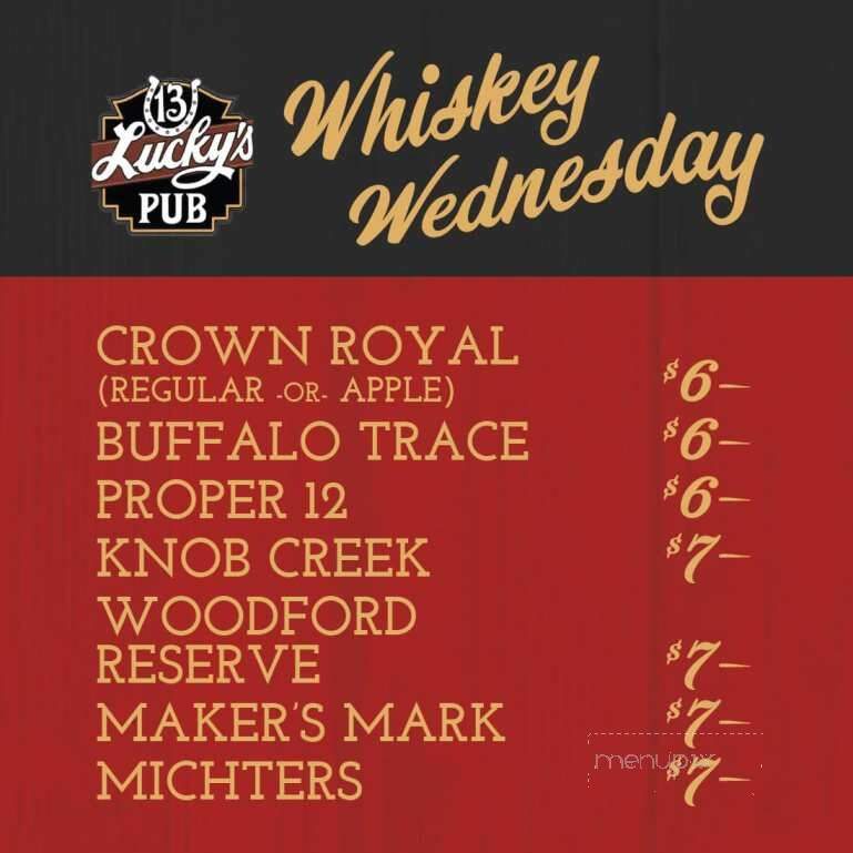 Lucky's 13 Pub - Roseville, MN menu_pic