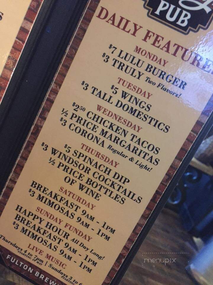 Lucky's 13 Pub - Roseville, MN menu_pic