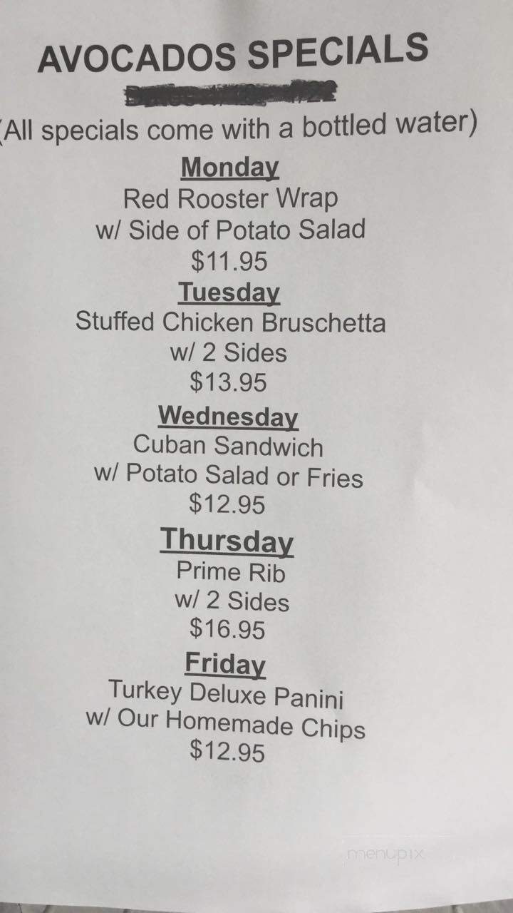 Avocados - Pocasset, MA menu_pic