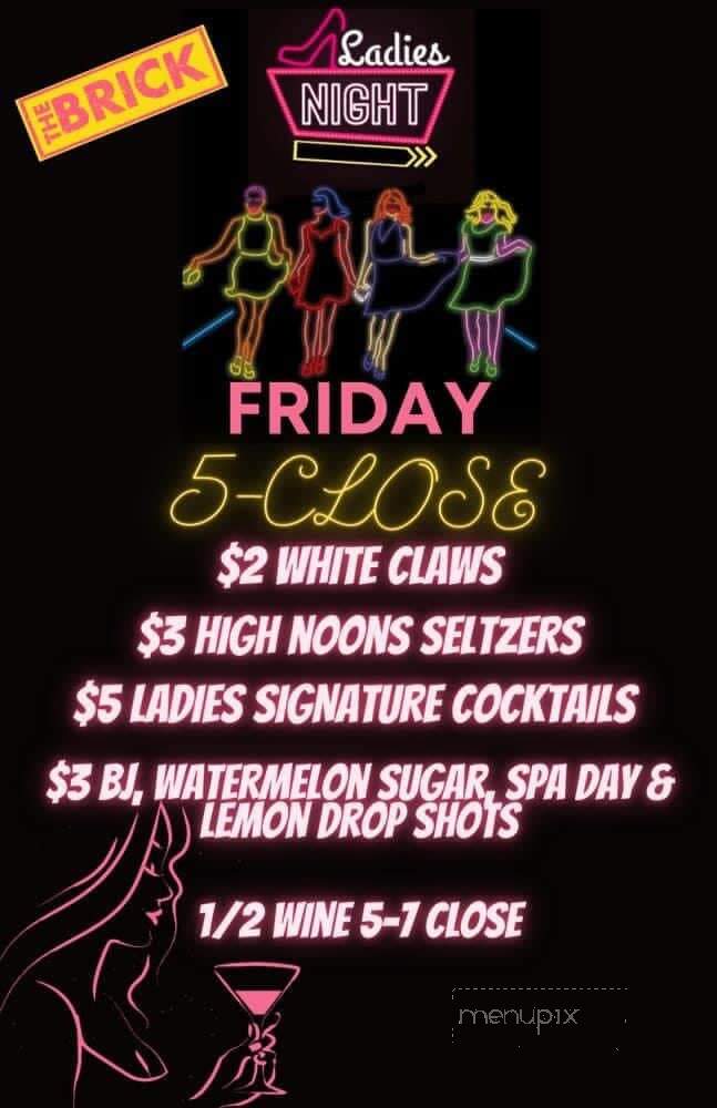 The Brick - Macon, GA menu_pic