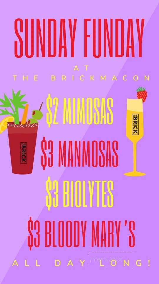 The Brick - Macon, GA menu_pic