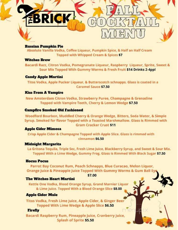 The Brick - Macon, GA menu_pic