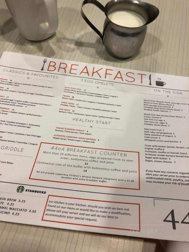 4404 Restaurant - Edmonton, AB menu_pic