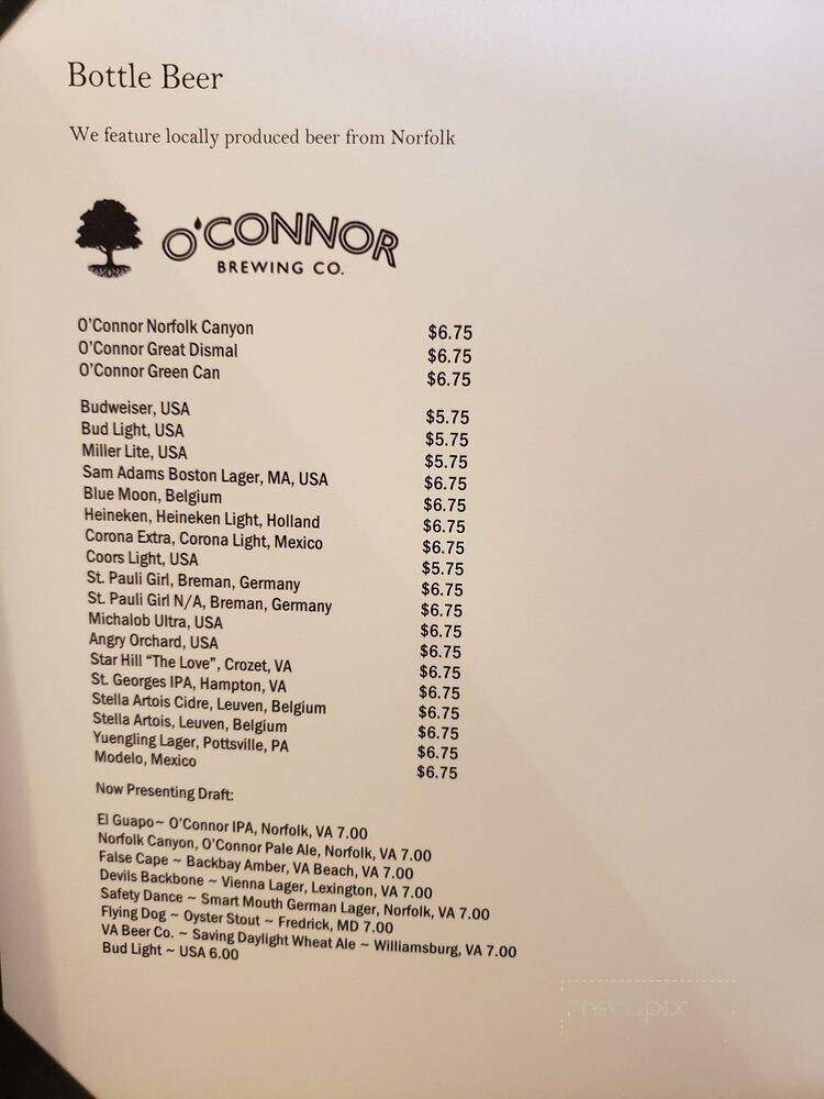 Waterside Seafood Company - Norfolk, VA menu_pic