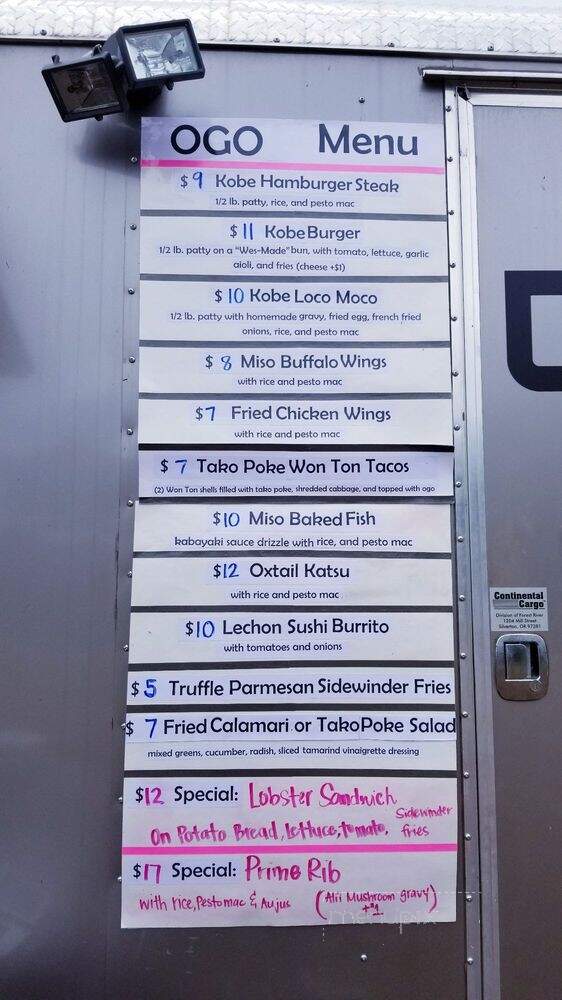 Ogo - Kahului, HI menu_pic