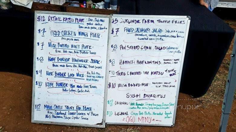 Ogo - Kahului, HI menu_pic
