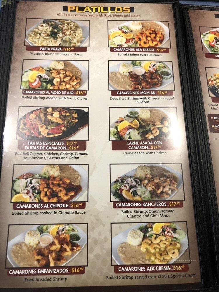 Mariscos El 30 - Porterville, CA menu_pic