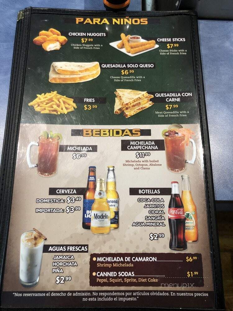Mariscos El 30 - Porterville, CA menu_pic