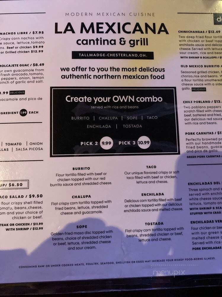 La Mexicana Cantina and Grill Chesterland - Chesterland, OH menu_pic