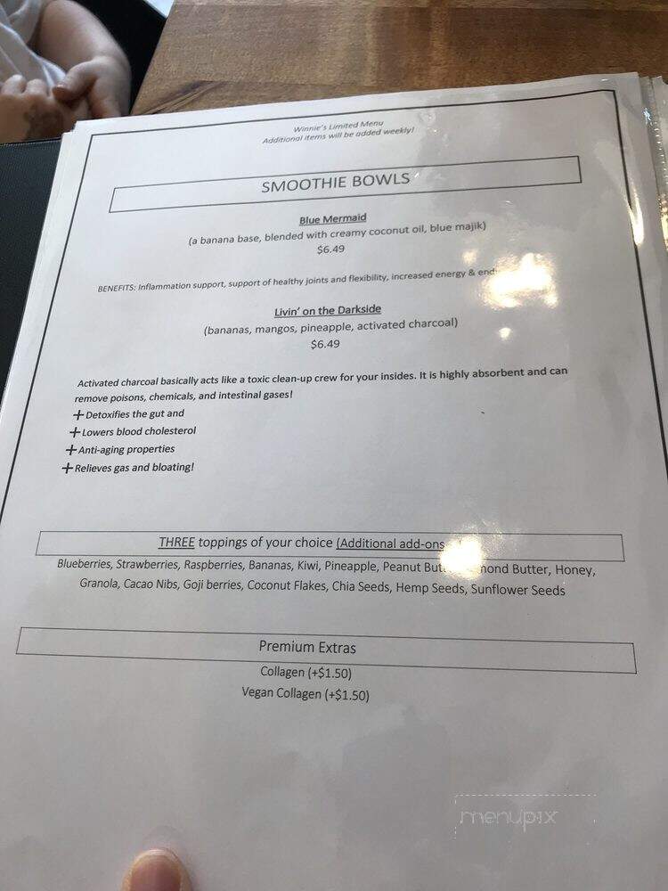 Winnie's - Bridgeport, WV menu_pic