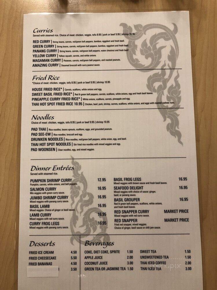 Thai Hot Spot - Spring Hill, FL menu_pic