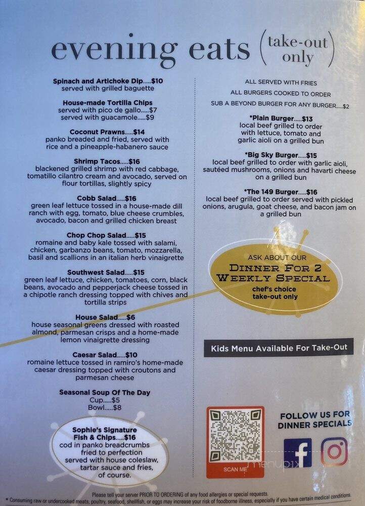 Sophie's Kitchen - Billings, MT menu_pic