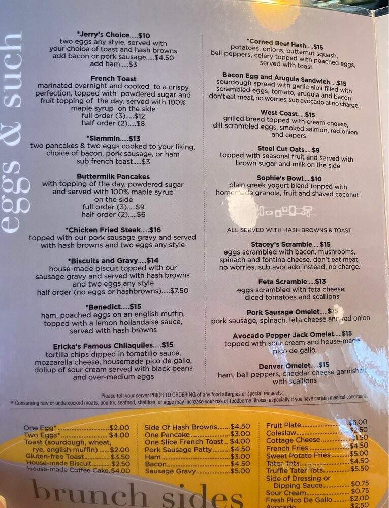 Sophie's Kitchen - Billings, MT menu_pic