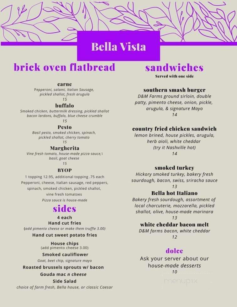 Bella Vista Winery - Maryville, IL menu_pic