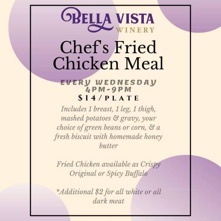 Bella Vista Winery - Maryville, IL menu_pic