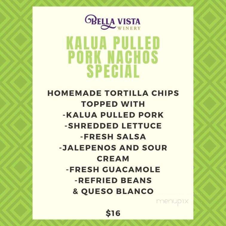 Bella Vista Winery - Maryville, IL menu_pic