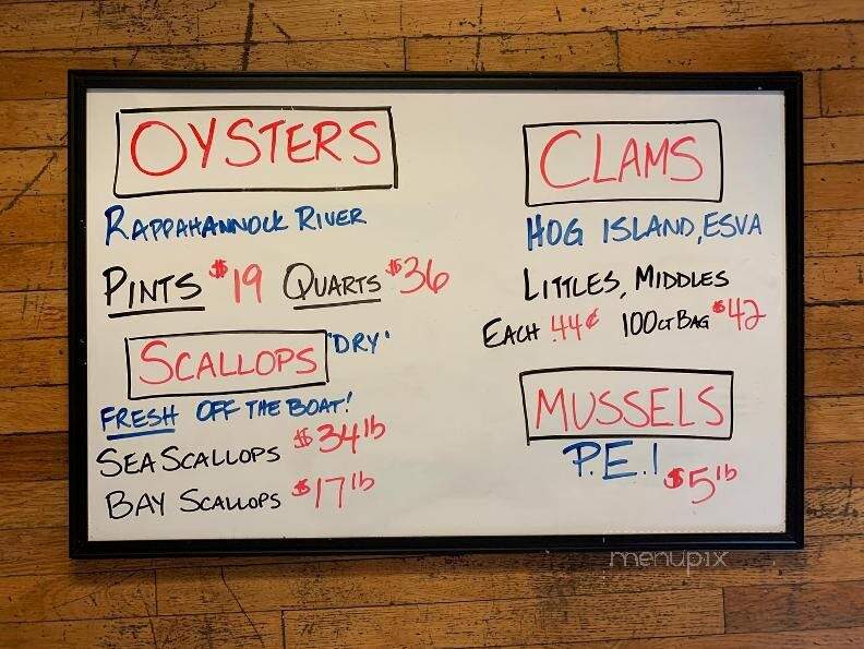 Miss Mary Seafood - White Stone, VA menu_pic