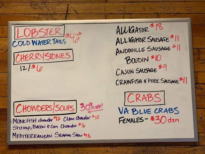 Miss Mary Seafood - White Stone, VA menu_pic