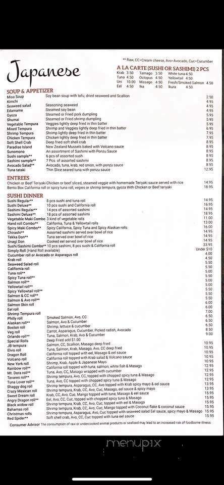 Asian Invasion - Tavares, FL menu_pic