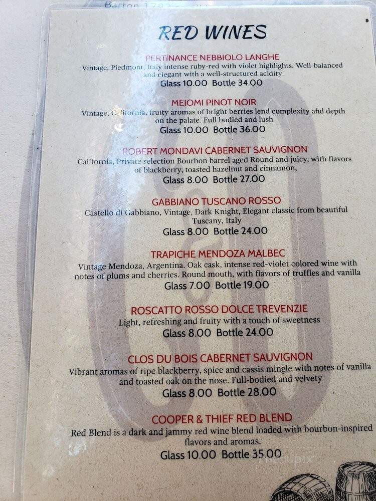 Copper & Oak - Danville, KY menu_pic