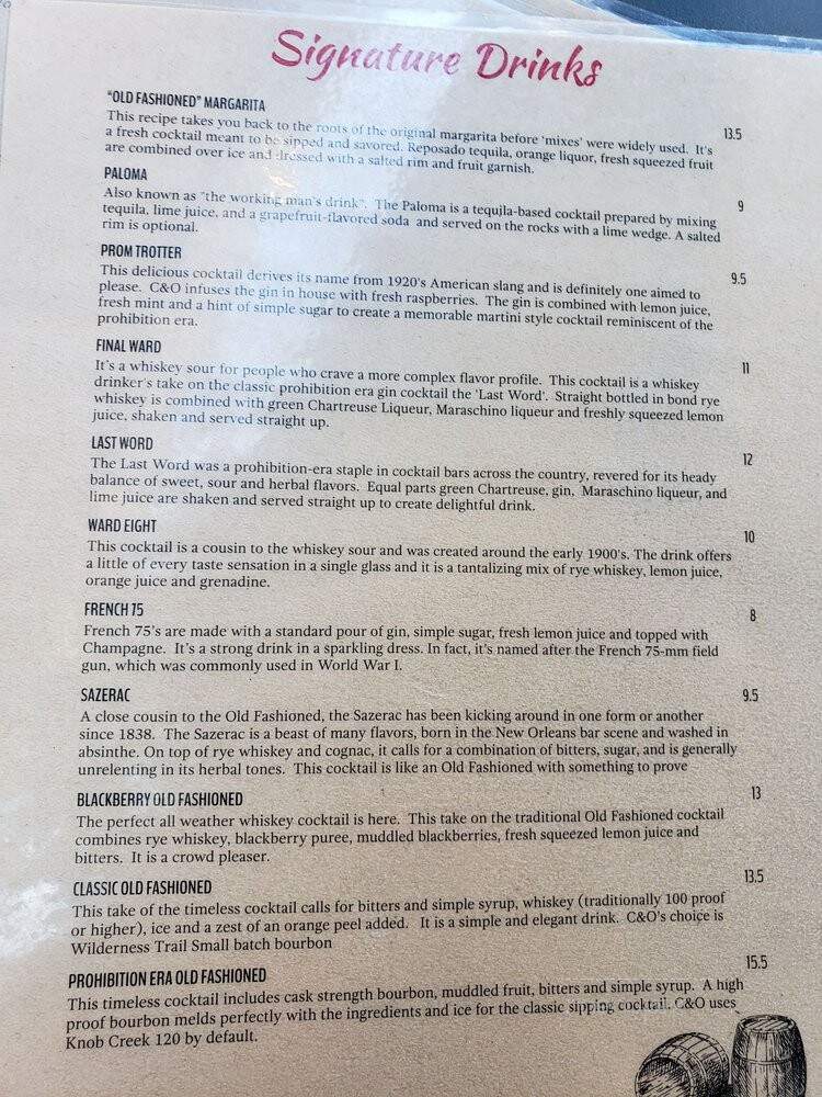 Copper & Oak - Danville, KY menu_pic