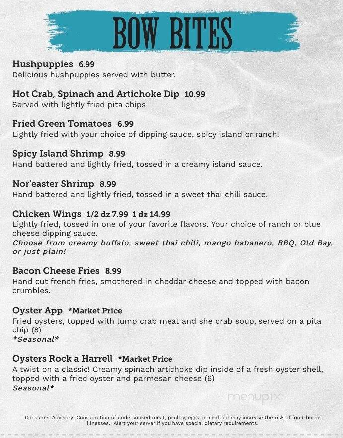 Capt Harrells Seafood House - Poquoson, VA menu_pic