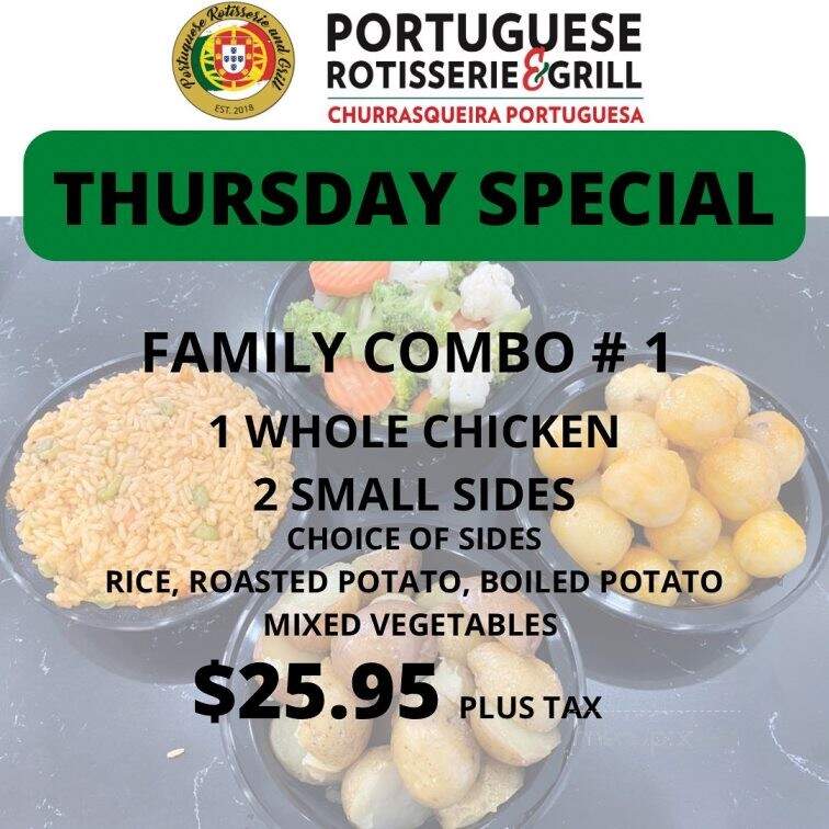 Portuguese Rotisserie and Grill - Oakville, ON menu_pic
