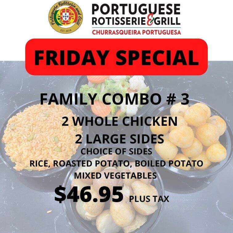 Portuguese Rotisserie and Grill - Oakville, ON menu_pic