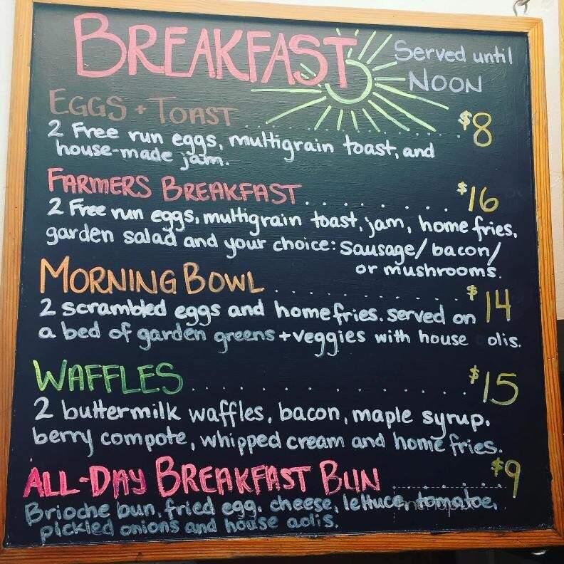 Forage Farm and Kitchen - Hornby Island, BC menu_pic