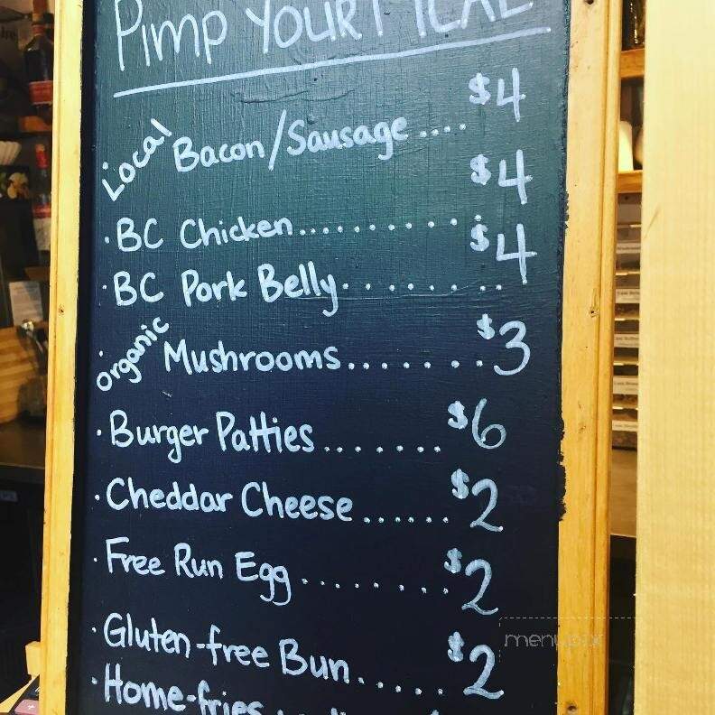 Forage Farm and Kitchen - Hornby Island, BC menu_pic