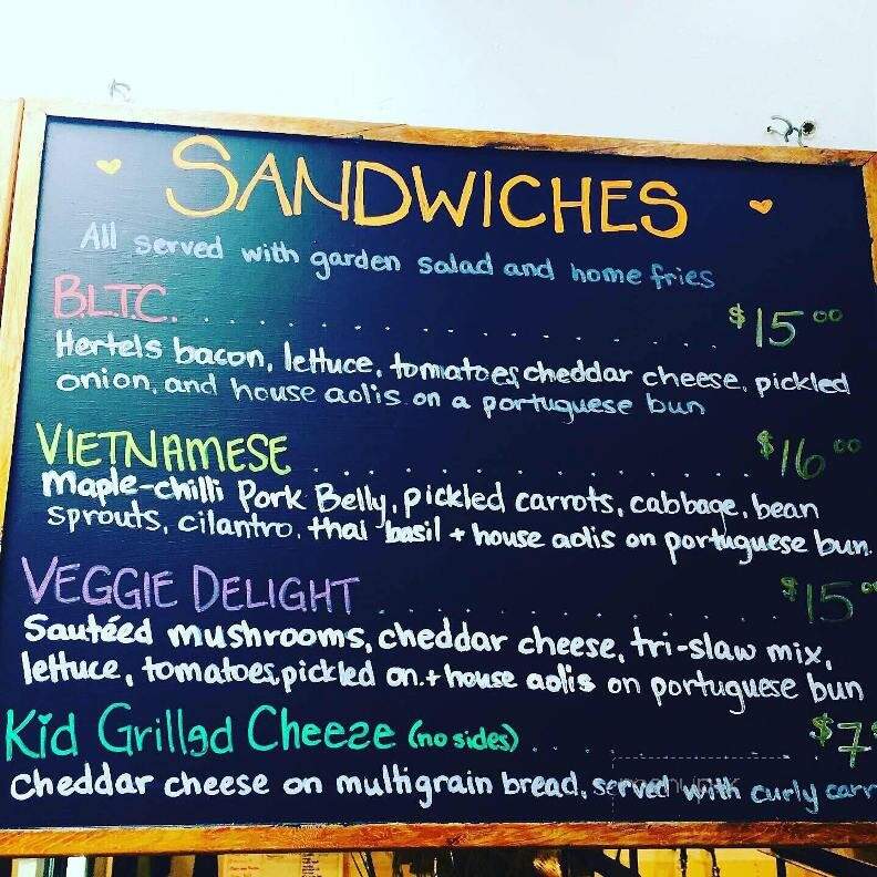 Forage Farm and Kitchen - Hornby Island, BC menu_pic