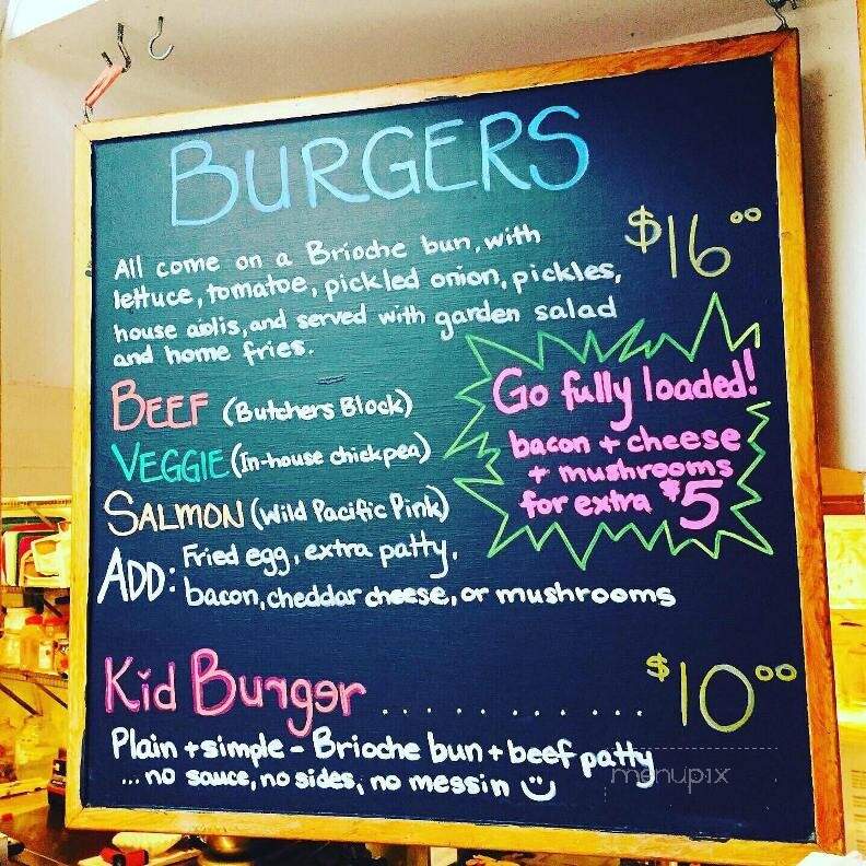 Forage Farm and Kitchen - Hornby Island, BC menu_pic